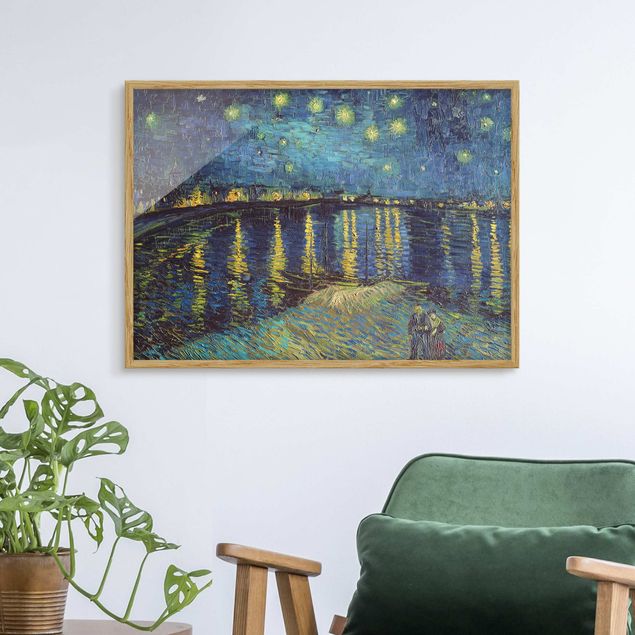 Quadri puntinismo Vincent Van Gogh - Notte stellata sul Rodano