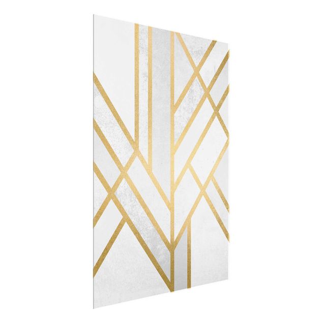 Quadri moderni   Geometria Art Déco Oro Bianco