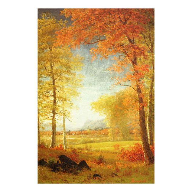 Romanticismo quadri Albert Bierstadt - Autunno nella contea di Oneida, New York