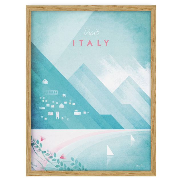 Quadri con cornice con architettura e skylines Poster di viaggio - Italia