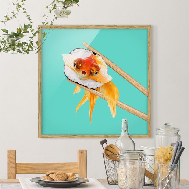 Quadro pesci Sushi con pesce rosso