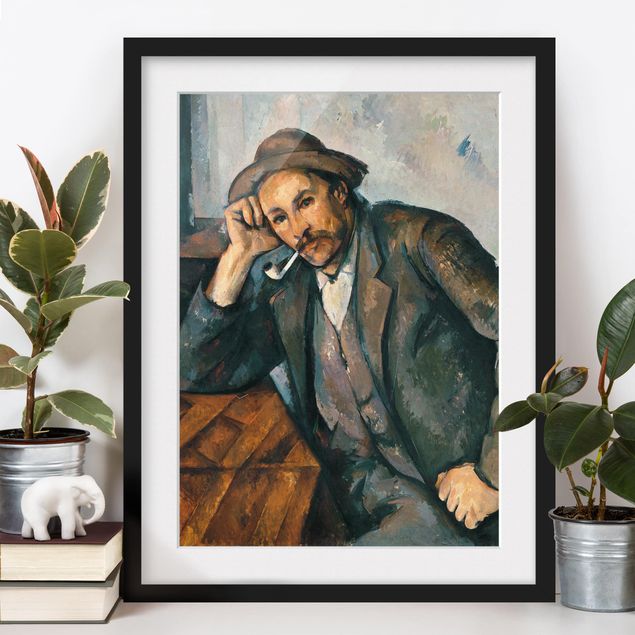 Quadro post impressionista Paul Cézanne - Il fumatore di pipa