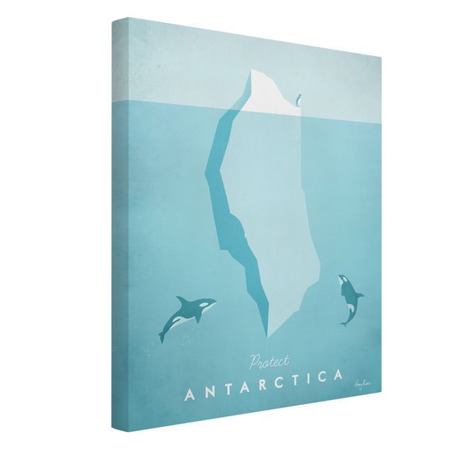 Quadri su tela con spiaggia Poster di viaggio - Antartide