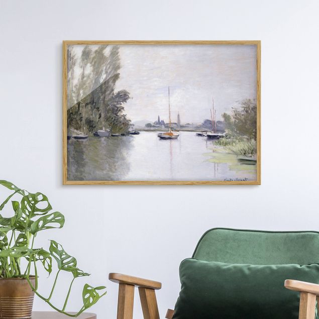 Quadro paesaggio Claude Monet - Argenteuil vista dal piccolo braccio della Senna