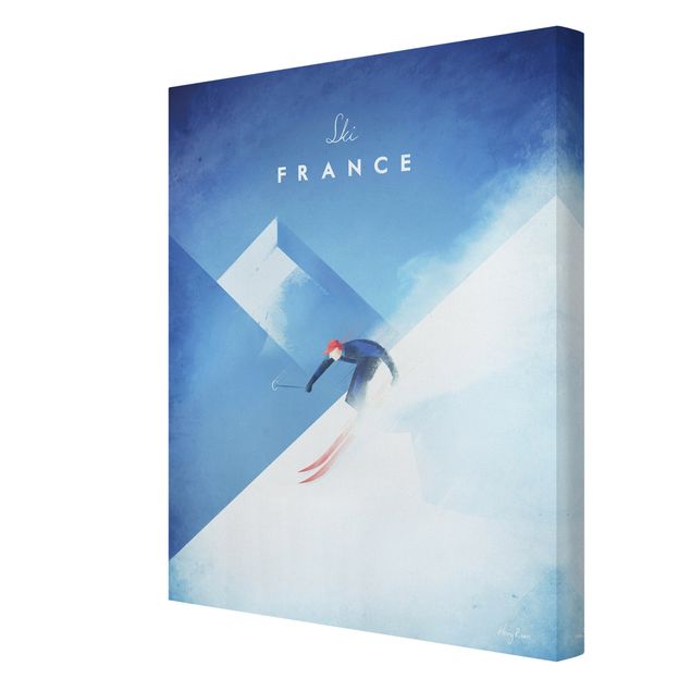 Quadro natura Poster di viaggio - Sciare in Francia