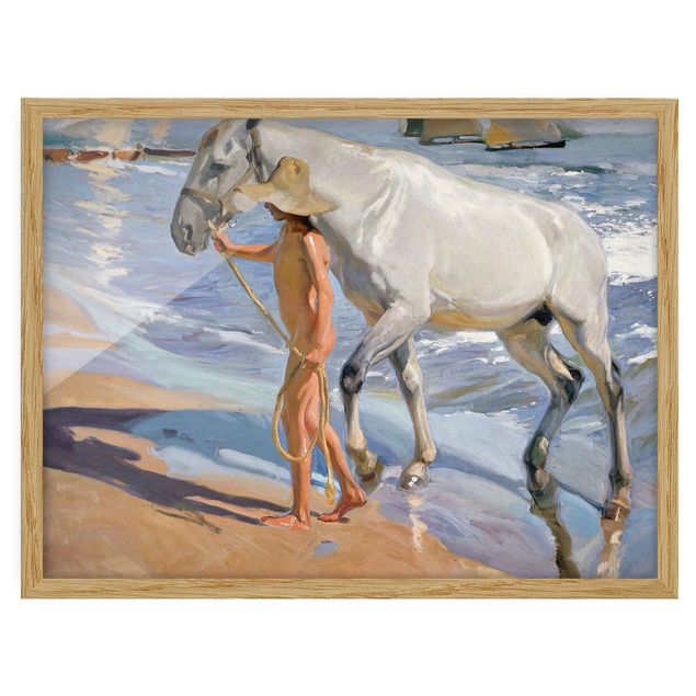 Quadri paesaggistici Joaquin Sorolla - Il bagno del cavallo