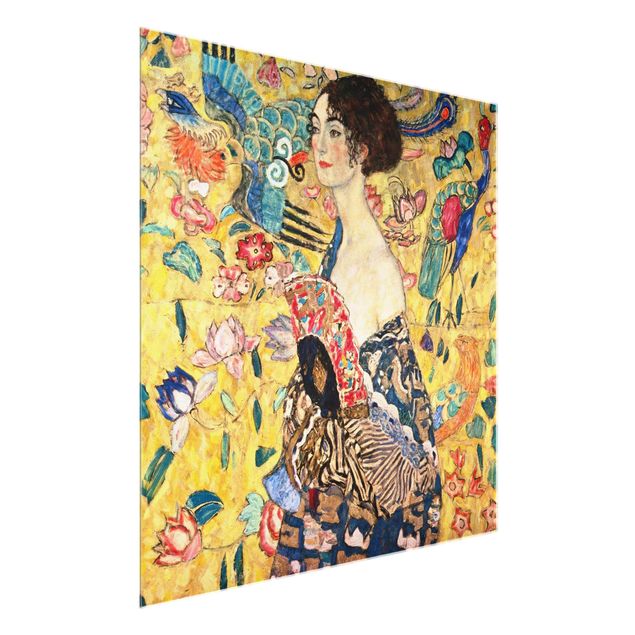 Quadri Art Déco Gustav Klimt - Signora con ventaglio