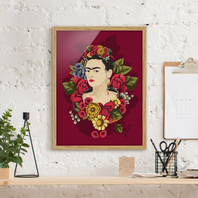 Quadri di farfalle Frida Kahlo - Rose
