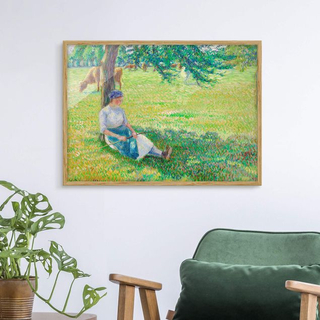 Quadri puntinismo Camille Pissarro - Cowgirl, Eragny