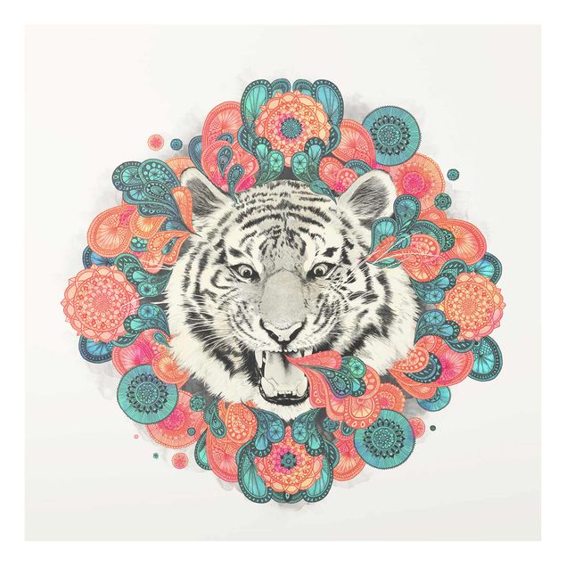 Quadro moderno Illustrazione - Tigre Disegno Mandala Paisley