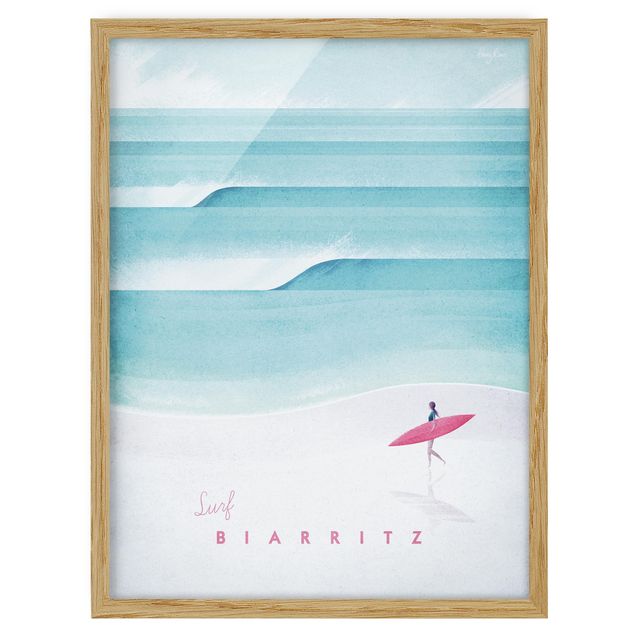Quadro spiaggia Poster di viaggio - Biarritz