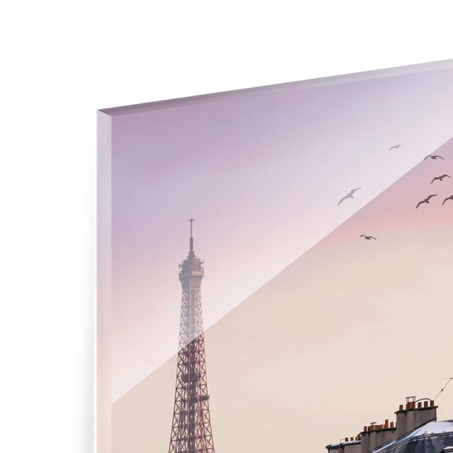 Quadri colorati La Torre Eiffel al tramonto