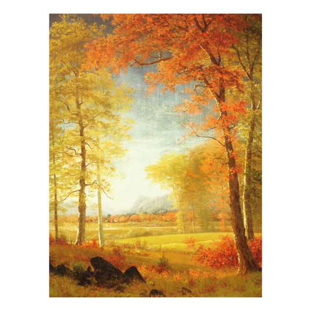 Quadro romanticismo Albert Bierstadt - Autunno nella contea di Oneida, New York