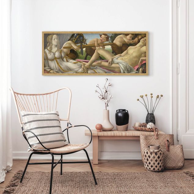 Poster con cornice Sandro Botticelli - Venere E Marte in formato