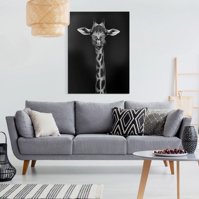 Quadro giraffe Ritratto di giraffa scura