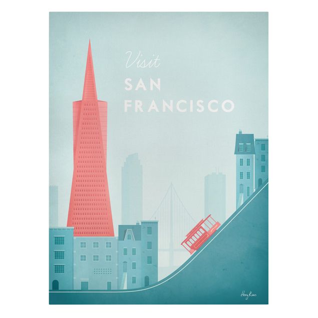 Quadro turchese Poster di viaggio - San Francisco