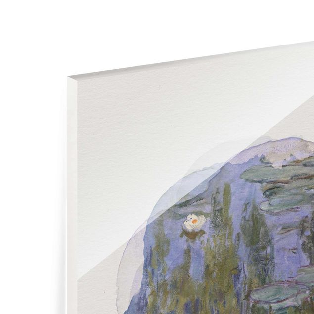 Quadri in vetro con fiori Acquerelli - Claude Monet - Ninfee (Nympheas)