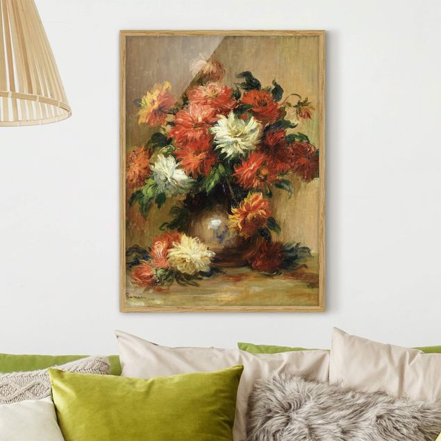 Riproduzioni quadri famosi Auguste Renoir - Natura morta con dalie