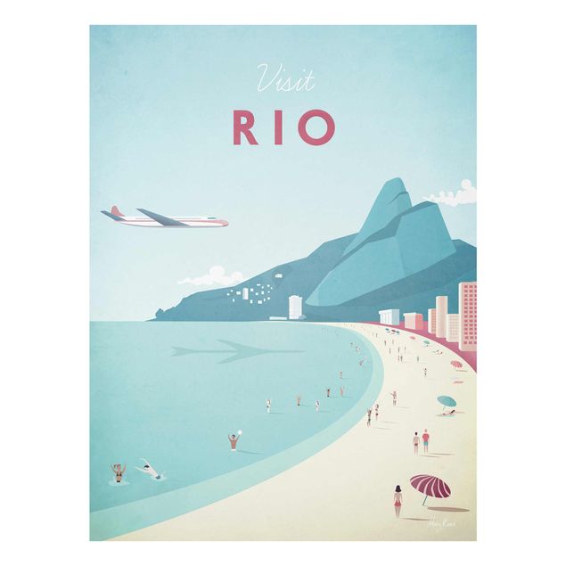Quadri in vetro con architettura e skylines Poster di viaggio - Rio De Janeiro