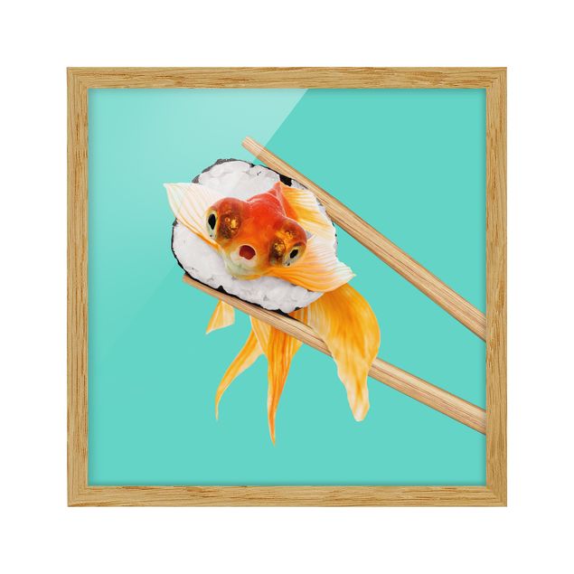 Quadri famosi con cornice Sushi con pesce rosso