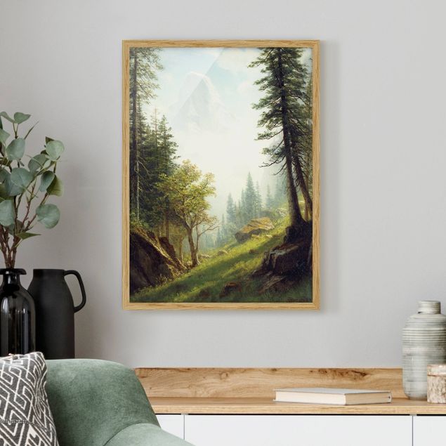 Riproduzioni quadri famosi Albert Bierstadt - Tra le Alpi Bernesi