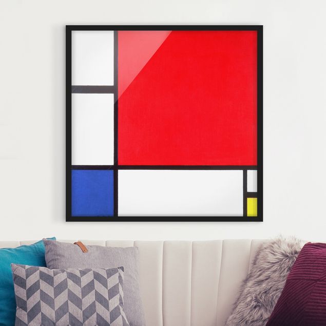 Poster con cornice - Piet Mondrian - Composition Red Blue Yellow - Quadrato 1:1