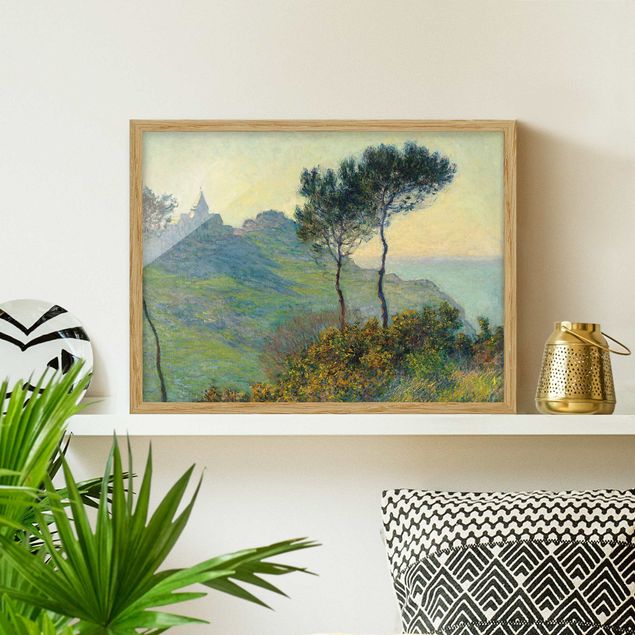 Stampe quadri famosi Claude Monet - La chiesa di Varengeville al sole della sera