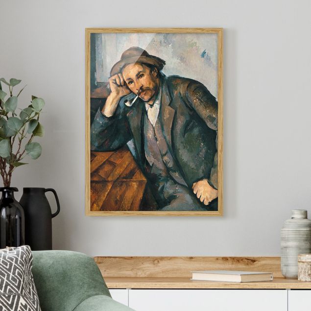 Quadro post impressionista Paul Cézanne - Il fumatore di pipa