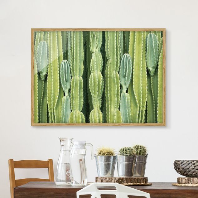 Quadri con cornice con fiori Muro di cactus