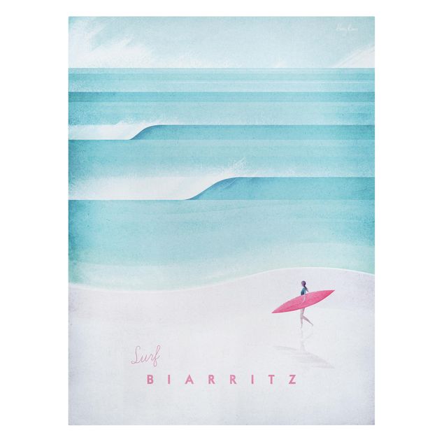 Quadri spiaggia Poster di viaggio - Biarritz