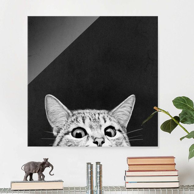 Quadri stampe Illustrazione - Gatto Disegno in bianco e nero