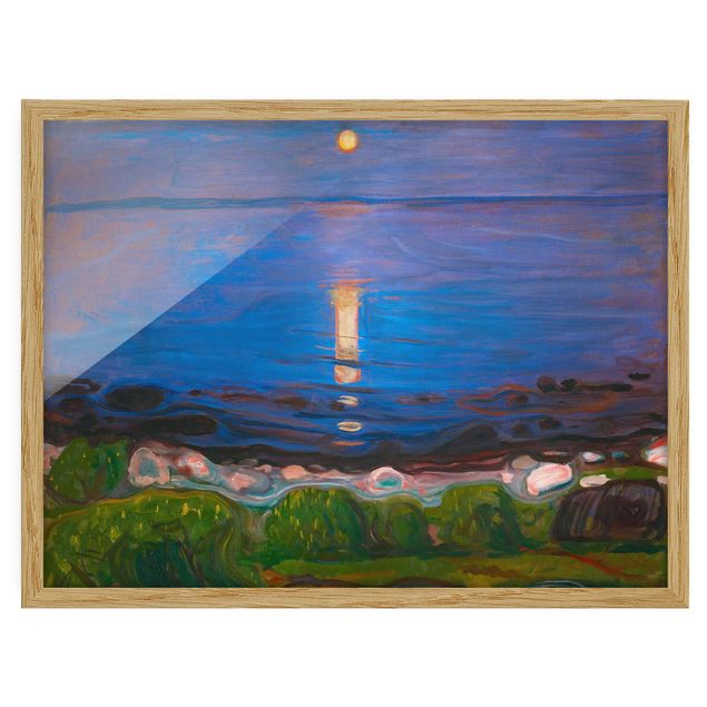Riproduzioni quadri famosi Edvard Munch - Notte d'estate sulla spiaggia