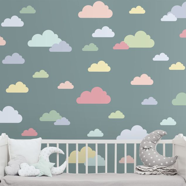 Adesivi murali Set di 40 Nuvole Pastello