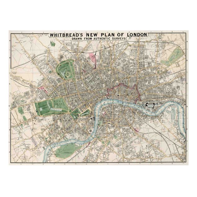 Quadro città Mappa vintage Londra