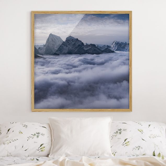 Quadri paesaggistici Mare di nuvole nell'Himalaya