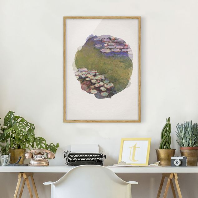 Quadri con paesaggio Acquerelli - Claude Monet - Ninfee
