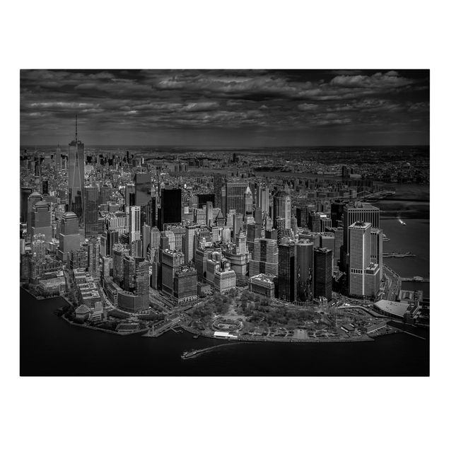 Quadri bianco e nero New York - Manhattan dall'alto
