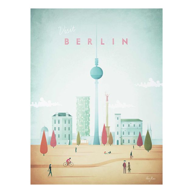 Quadri in vetro riproduzioni Poster di viaggio - Berlino