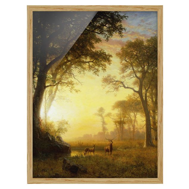 Stile di pittura Albert Bierstadt - Luce nella foresta