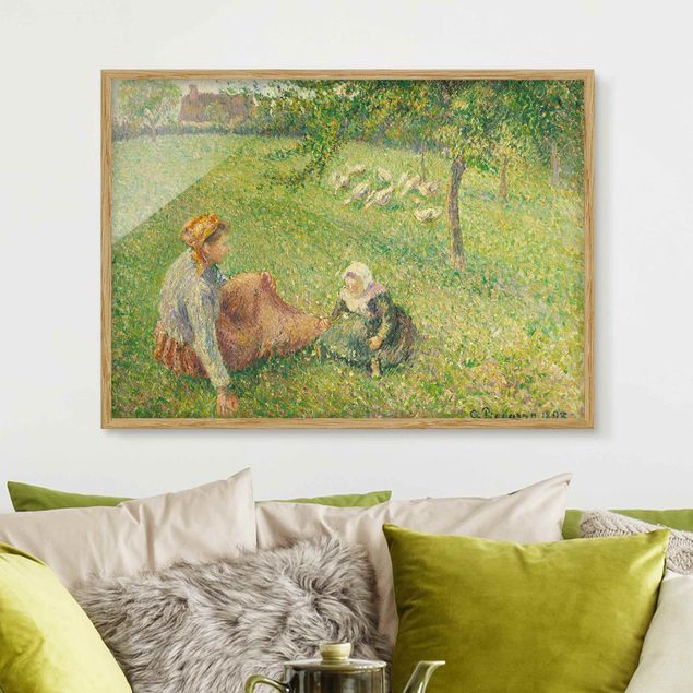 Quadri Impressionismo Camille Pissarro - Il pascolo delle oche