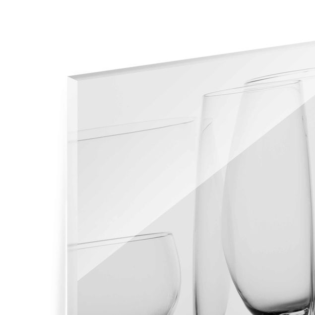 Quadro in vetro - Belle vetro Bianco e nero - Quadrato 1:1