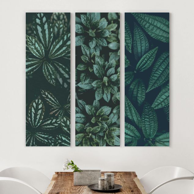 Quadro su tela componibile Trio di foglie