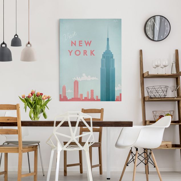 Tela new york Poster di viaggio - New York