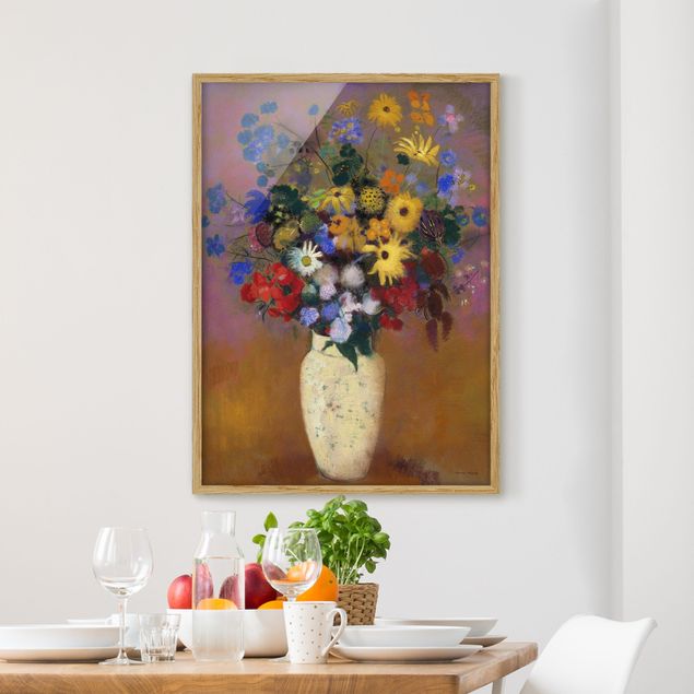 Correnti artistiche Odilon Redon - Vaso bianco con fiori