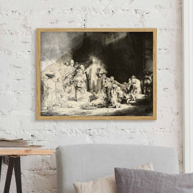 Riproduzioni quadri famosi Rembrandt van Rijn - Cristo che guarisce i malati. I cento fiorini