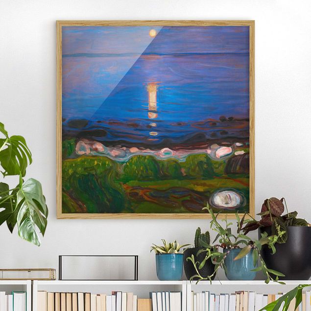 Quadro espressionismo Edvard Munch - Notte d'estate sulla spiaggia