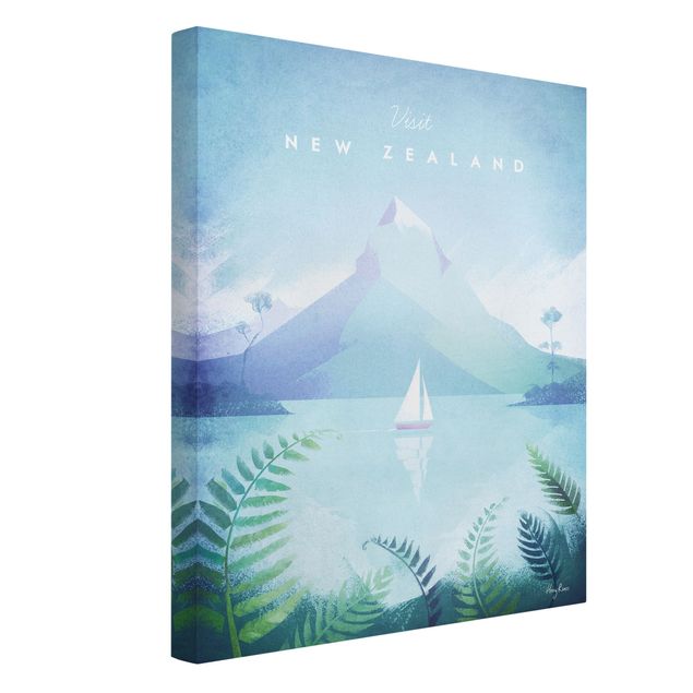 Quadri su tela con montagne Poster di viaggio - Nuova Zelanda