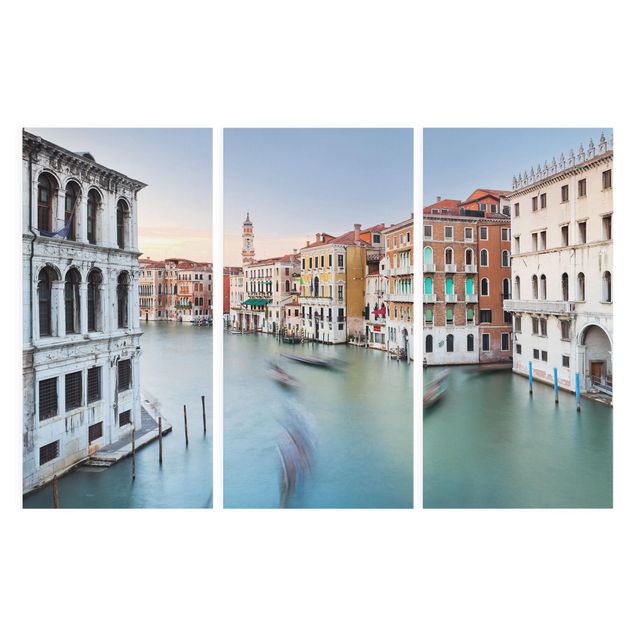 Quadri su tela con architettura e skylines Vista sul Canal Grande dal Ponte di Rialto Venezia