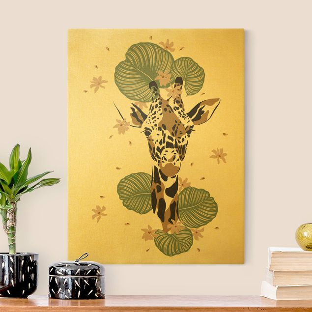 Quadro animali Animali del Safari - Ritratto di Giraffa
