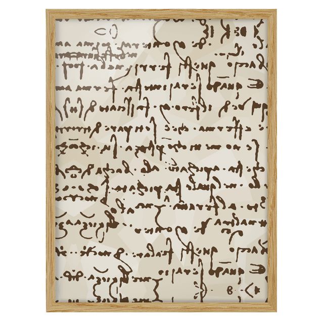 Quadri marroni Manoscritto Da Vinci
